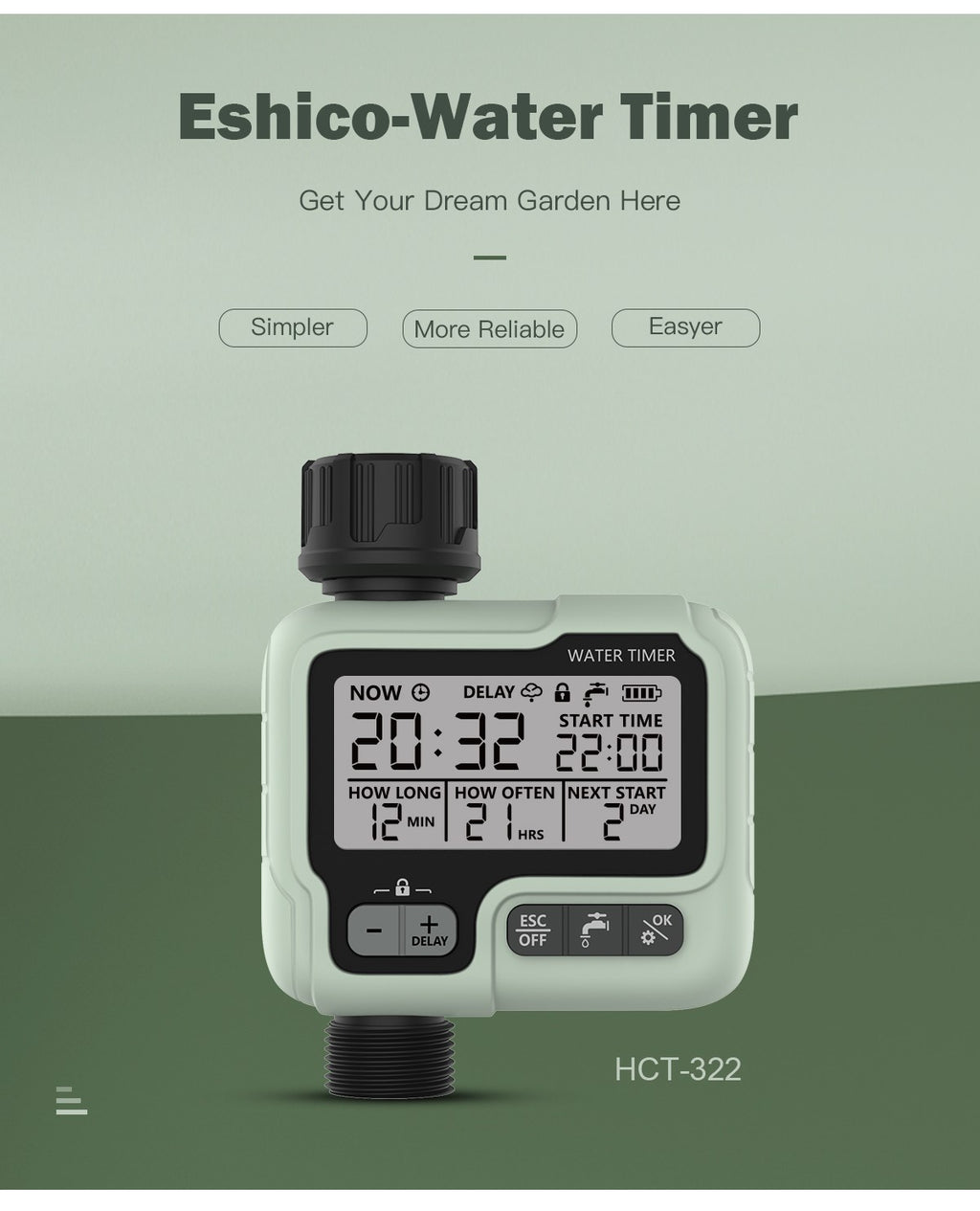 VerdeClick – Timer Inteligente de Rega Automática para Hortas e Jardins