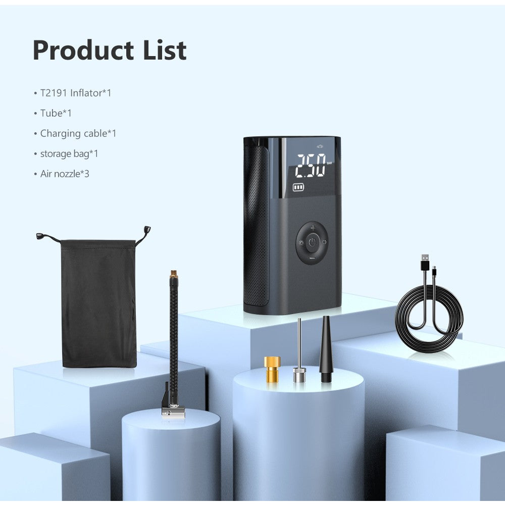 TurboInflator 150 PSI – Mini Compressor Portátil para Carro e Bike
