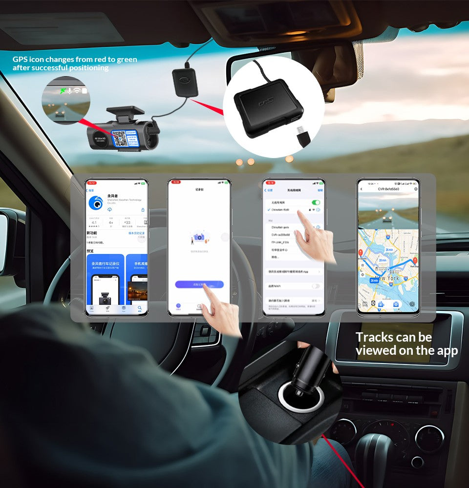 Sentry 4K Duo – Dash Cam com Câmera Frontal 4K e Traseira 1080P