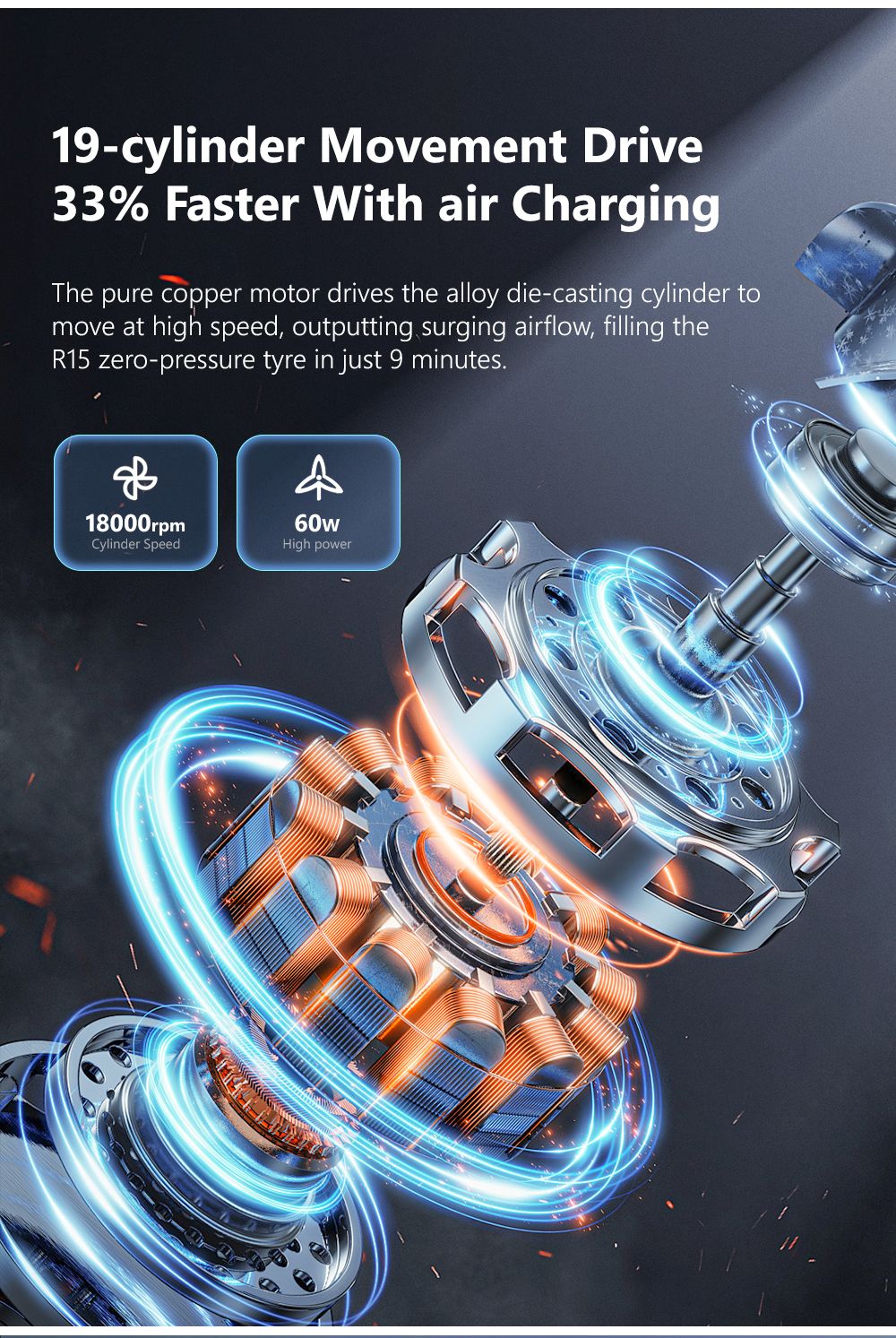 TurboInflator 150 PSI – Mini Compressor Portátil para Carro e Bike