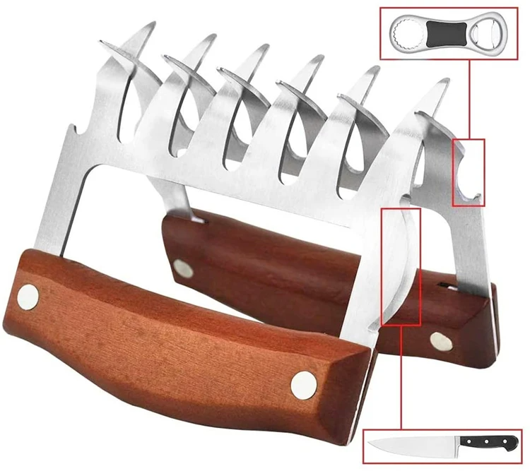 BearGrip BBQ – Garras de Urso Inox com Abridor de Garrafas