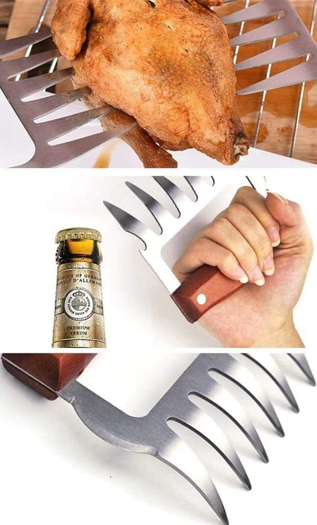 BearGrip BBQ – Garras de Urso Inox com Abridor de Garrafas