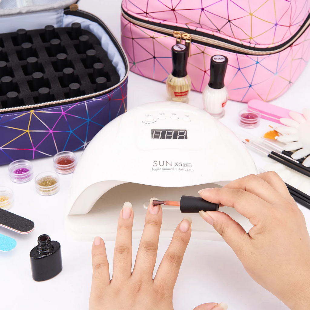 NailCase - Organizador de Esmaltes com Compartimento para Lâmpada de Unha UV/LED
