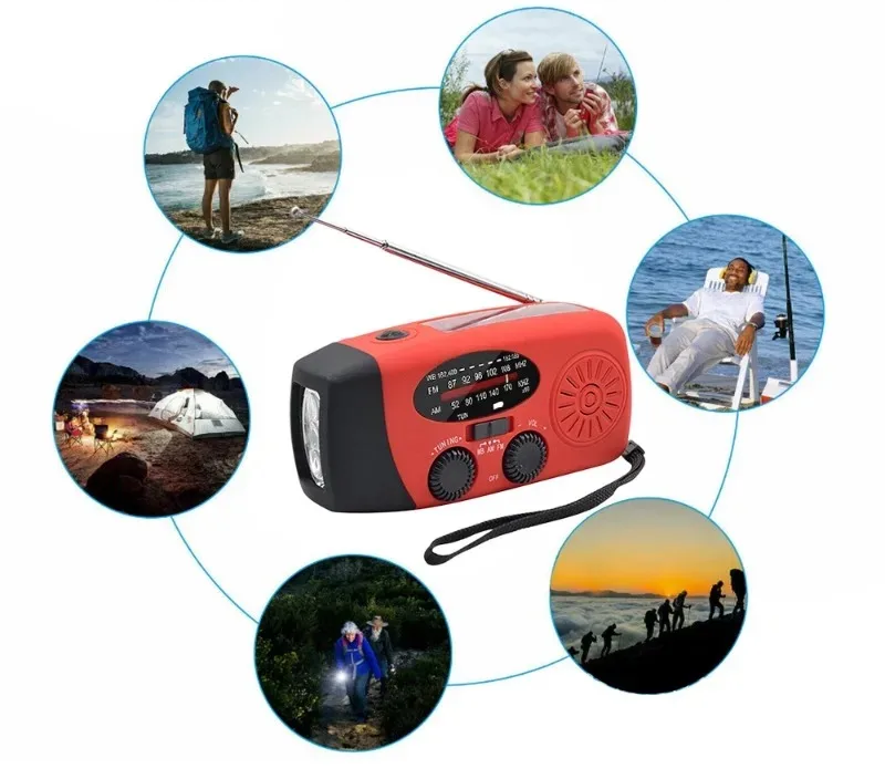 SolarCrank – Rádio Portátil de Emergência com Manivela e USB