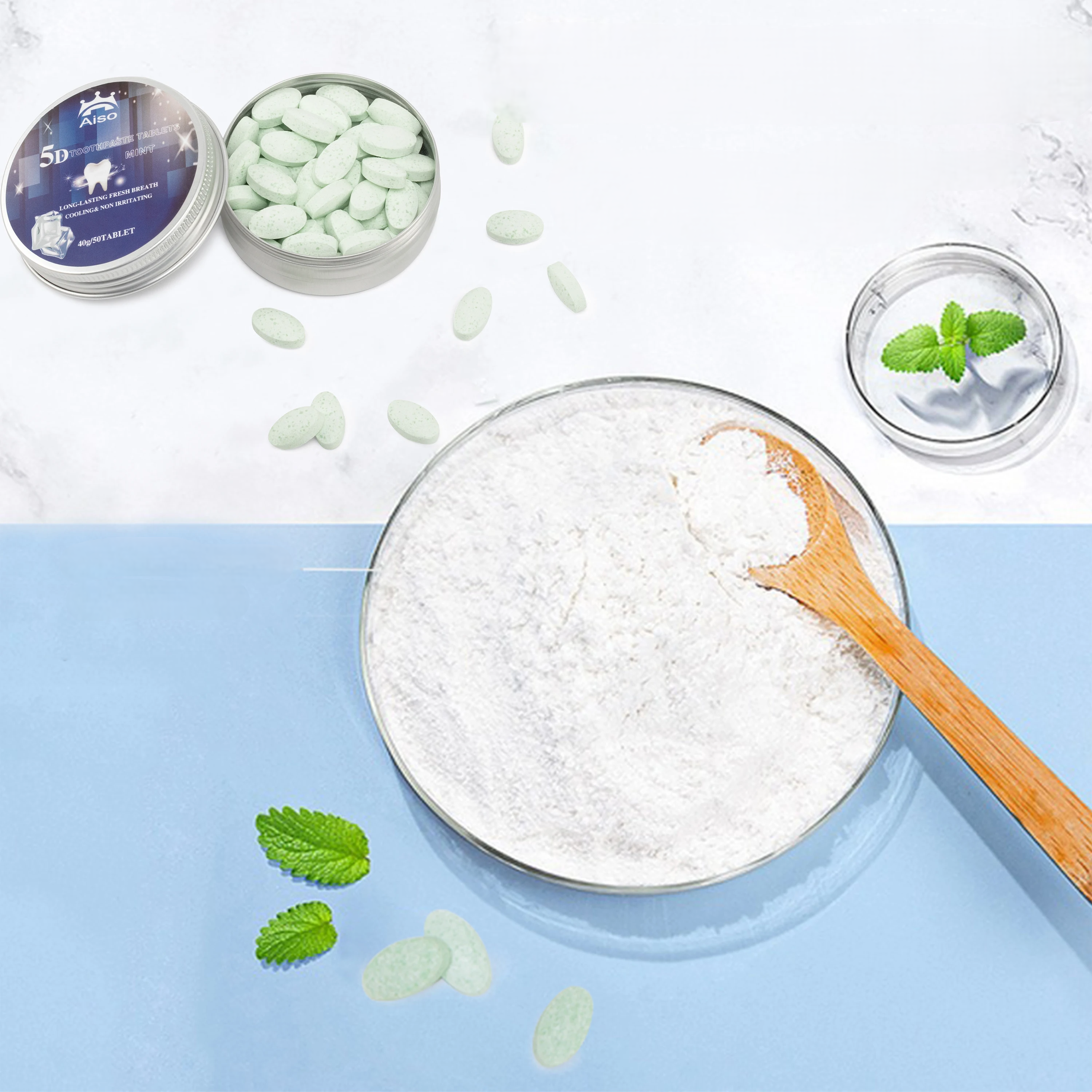 MintTab Viagem – Pastilha de dente hortelã portátil