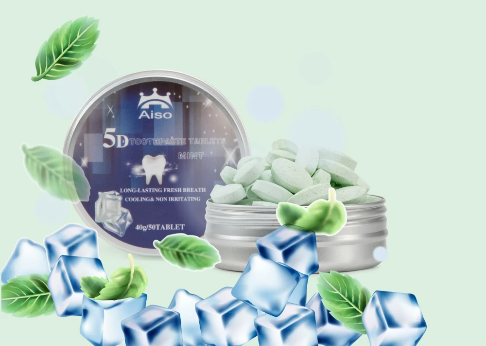 MintTab Viagem – Pastilha de dente hortelã portátil