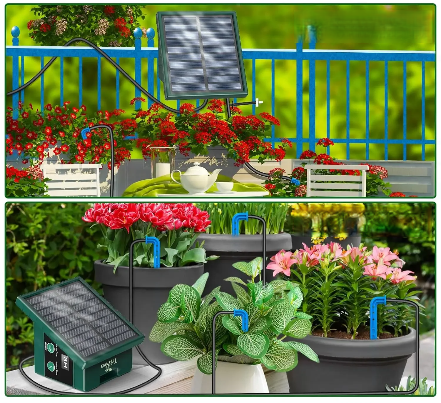 Gotejo Fácil – Sistema de gotejamento automático para varanda e jardim