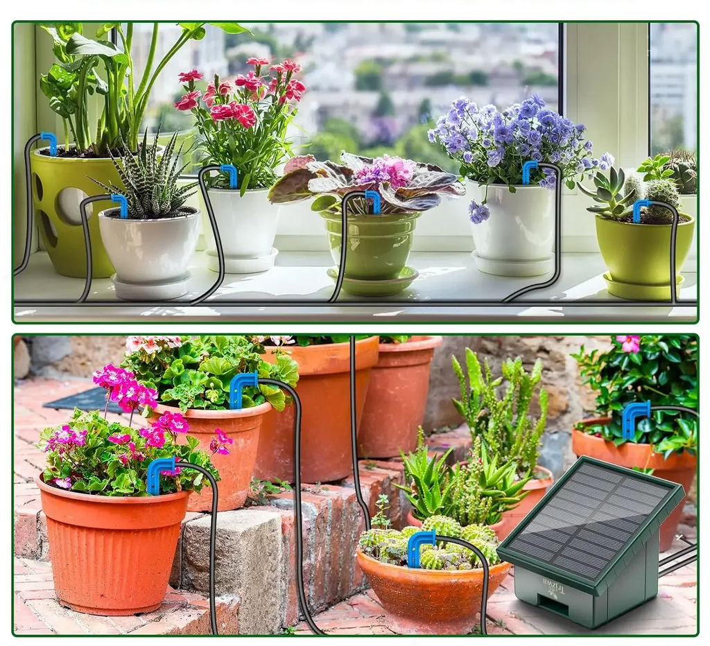 Gotejo Fácil – Sistema de gotejamento automático para varanda e jardim