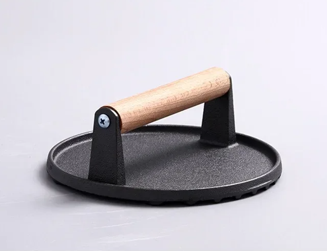 Smasher FerroGrip – Prensa de Ferro Fundido para Smash Burger e Grelha