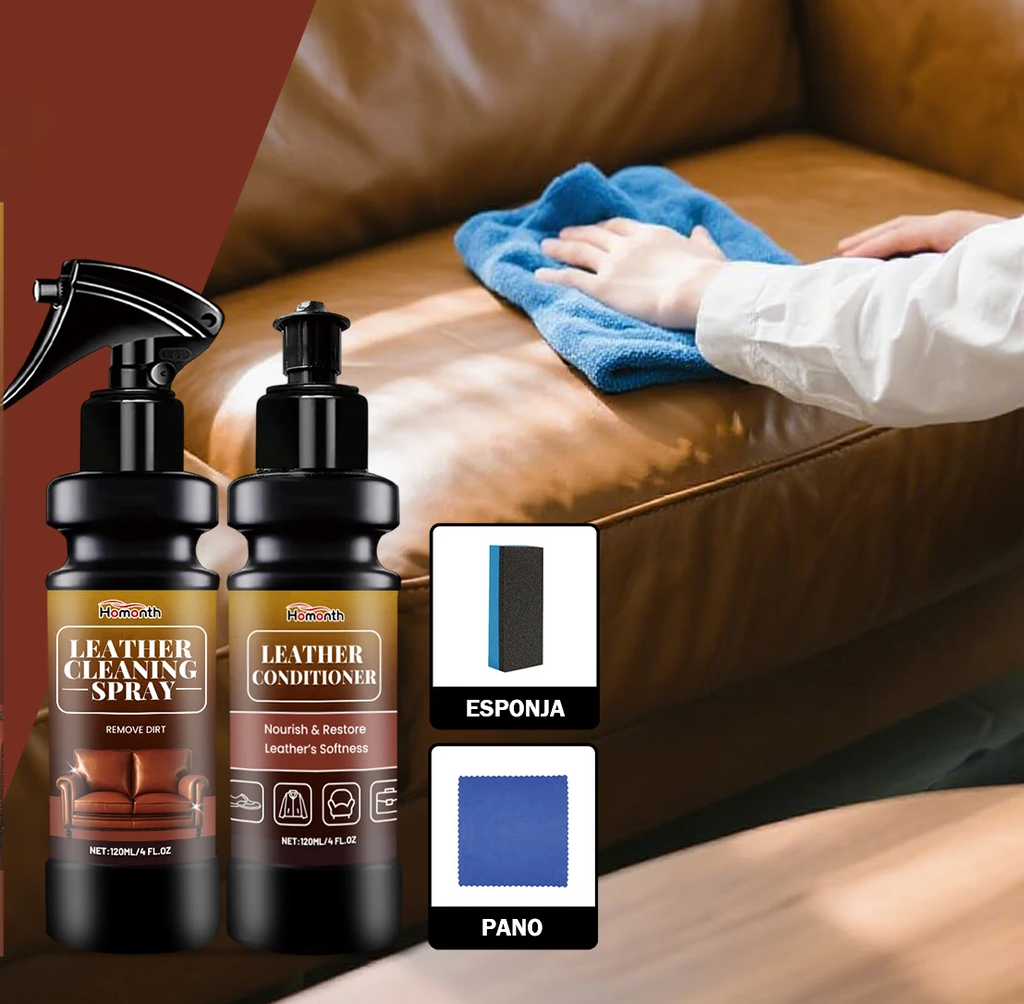 LeatherCare Supreme – Kit Limpeza e Condicionamento Couro Automotivo