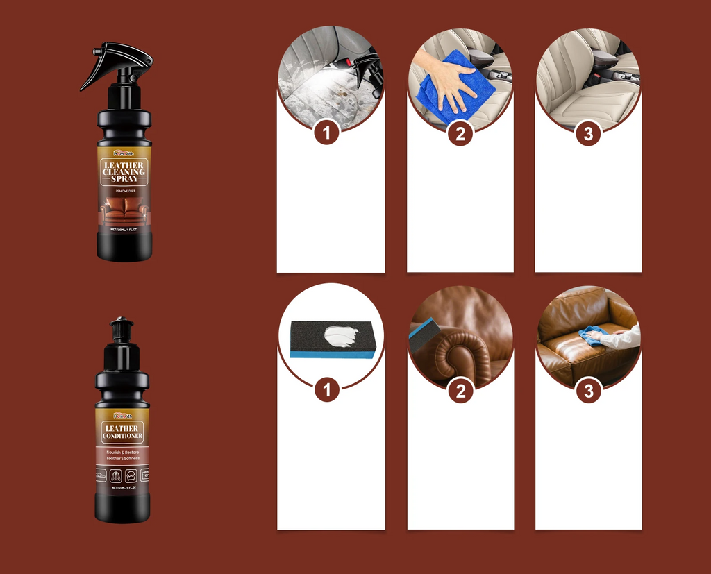 LeatherCare Supreme – Kit Limpeza e Condicionamento Couro Automotivo