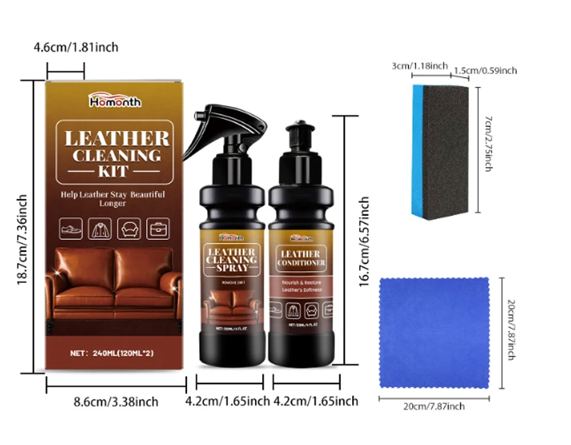 LeatherCare Supreme – Kit Limpeza e Condicionamento Couro Automotivo