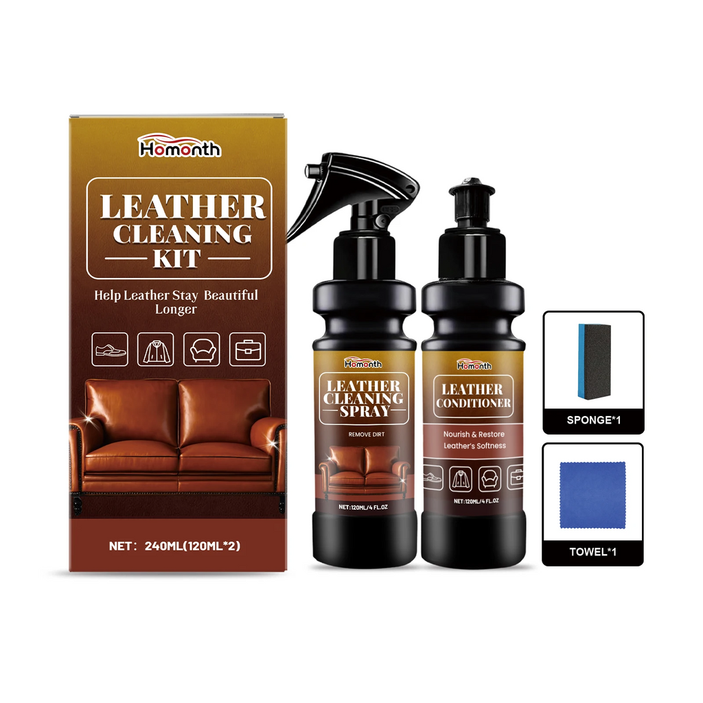 LeatherCare Supreme – Kit Limpeza e Condicionamento Couro Automotivo
