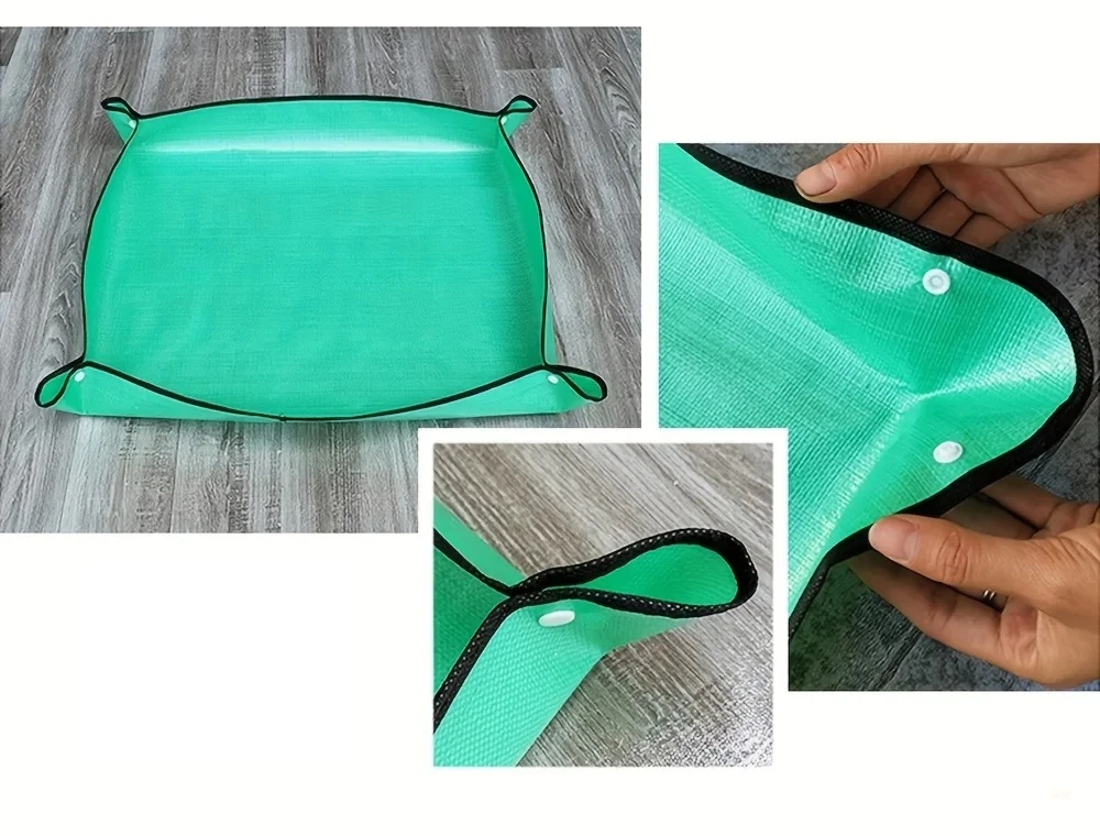 Estação Limpa-Fácil – Seu tapete de plantio dobrável para uma jardinagem sem sujeira