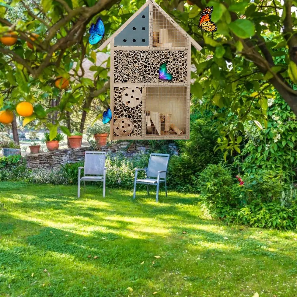 Refúgio dos Polinizadores – Casa de Abelhas Silvestres para Jardim