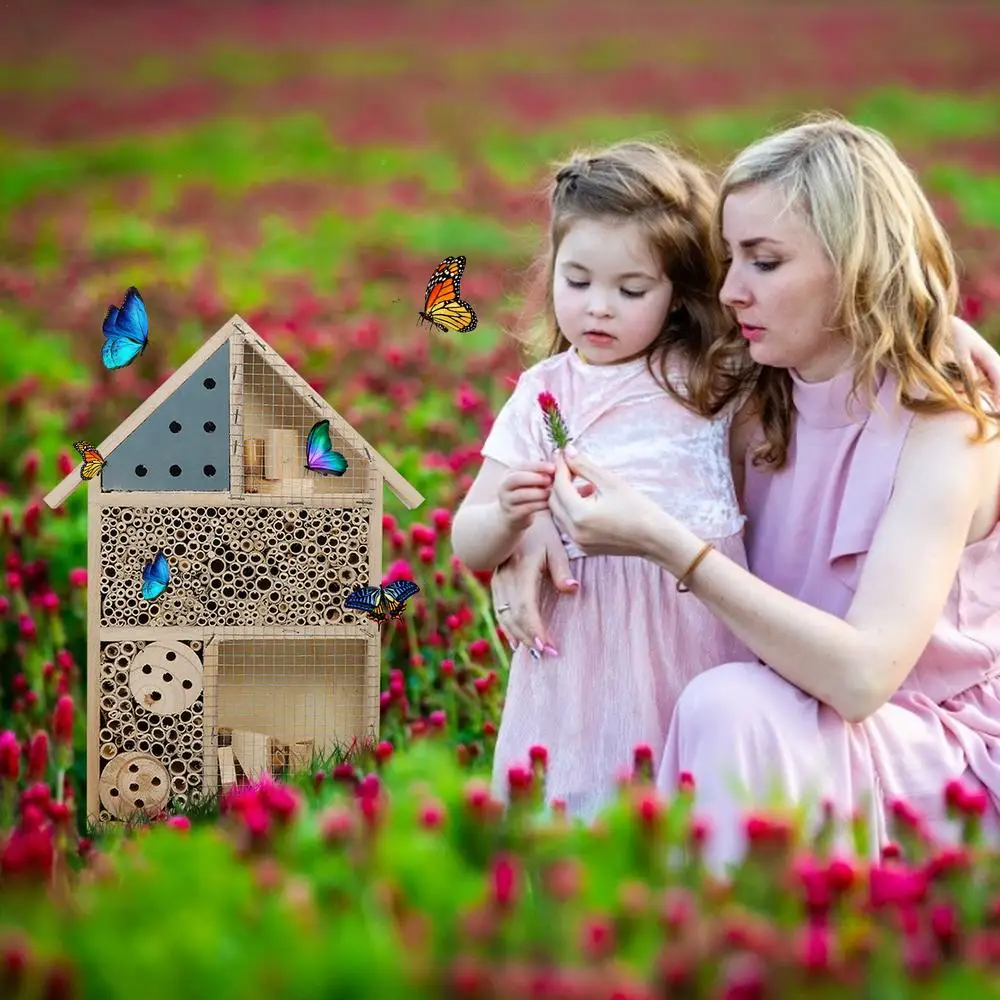 Refúgio dos Polinizadores – Casa de Abelhas Silvestres para Jardim