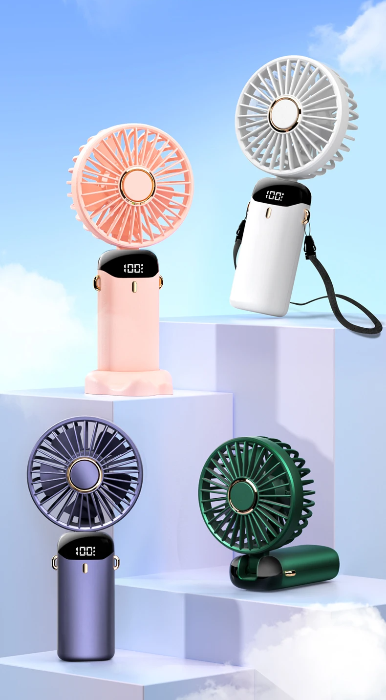 BreezeFlex Go – Ventilador Pessoal de Pescoço com Base Flexível