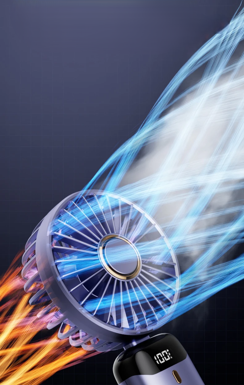 BreezeFlex Go – Ventilador Pessoal de Pescoço com Base Flexível