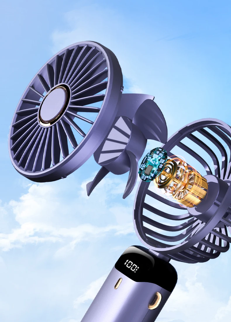 BreezeFlex Go – Ventilador Pessoal de Pescoço com Base Flexível