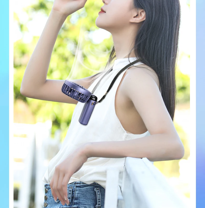 BreezeFlex Go – Ventilador Pessoal de Pescoço com Base Flexível