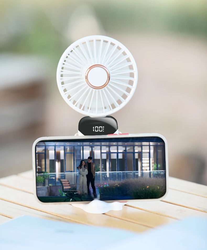 BreezeFlex Go – Ventilador Pessoal de Pescoço com Base Flexível