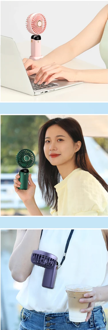 BreezeFlex Go – Ventilador Pessoal de Pescoço com Base Flexível