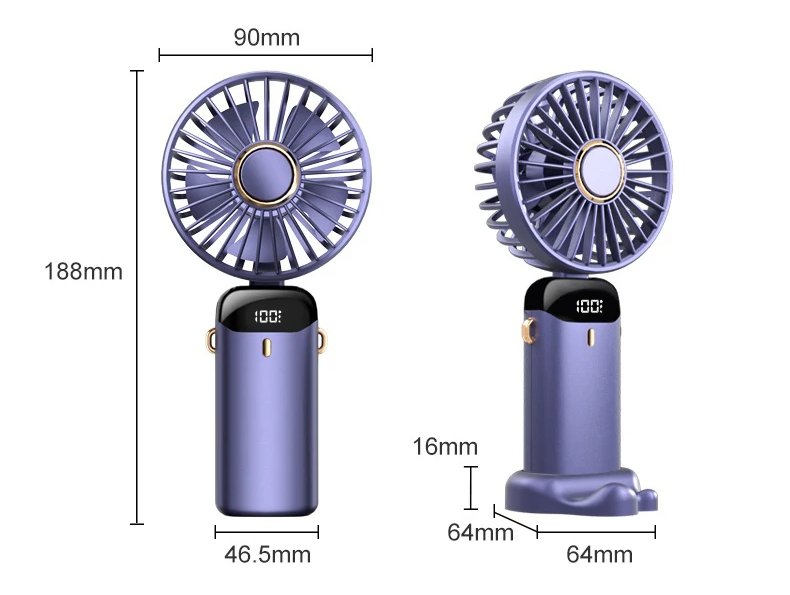 BreezeFlex Go – Ventilador Pessoal de Pescoço com Base Flexível