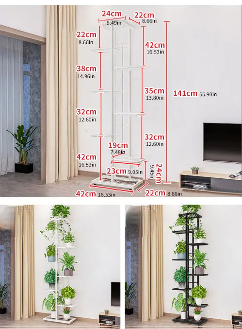 Escada de Plantas – Prateleira Decorativa de Ferro para Vasos