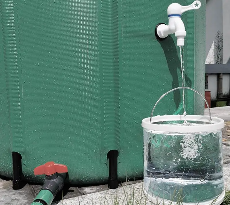 AquaFold – Tanque Dobrável para Coleta de Água de Chuva no Jardim