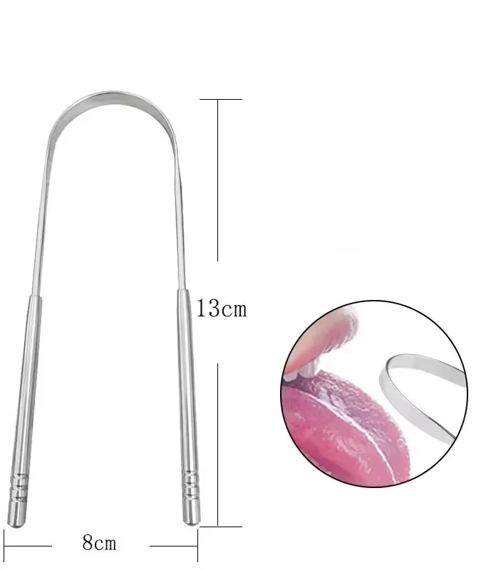 Stainless U-Lingua – Raspador de aço inoxidável em forma de U para limpeza profunda