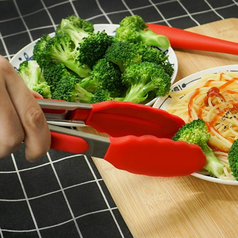 GripChef – Pinça de Silicone Antideslizante com Trava para Churrasco e Cozinha