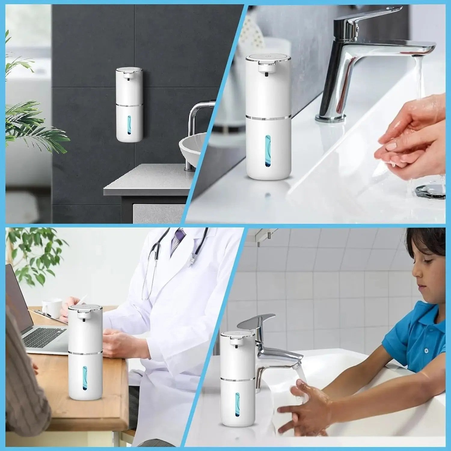 EspumaClick Pro – Dispensador Elétrico de Sabão com Sensor e 4 Níveis Ajustáveis