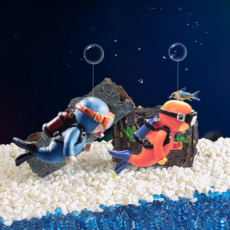 Mini Mergulhador Aventura – Ornamento Flutuante para Aquário