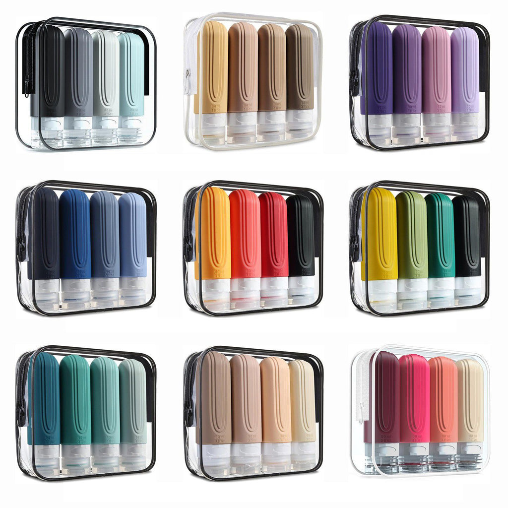 TravelSqueeze – Kit de Frascos de Viagem de Silicone 90ml