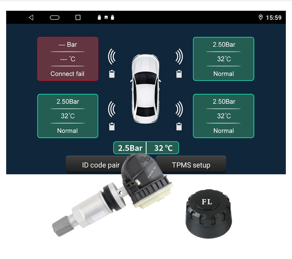 PressãoSegura TPMS – Monitor de Pressão com Alarmes Interno e Externo