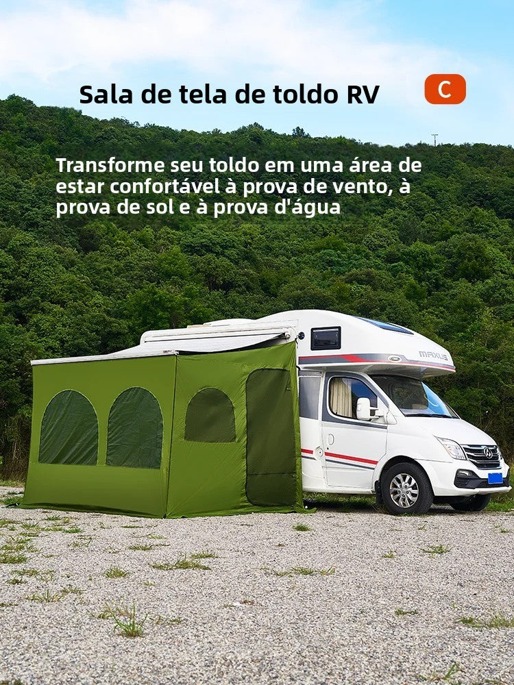 AwningVault Side – Tenda de Privacidade e Abrigo para Toldo de RV