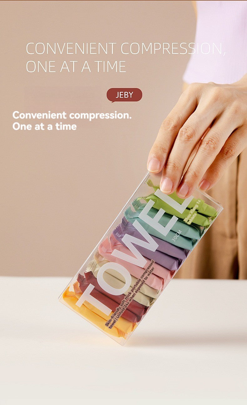 ToalhaPop – Toalha Comprimida Portátil de Uso Único