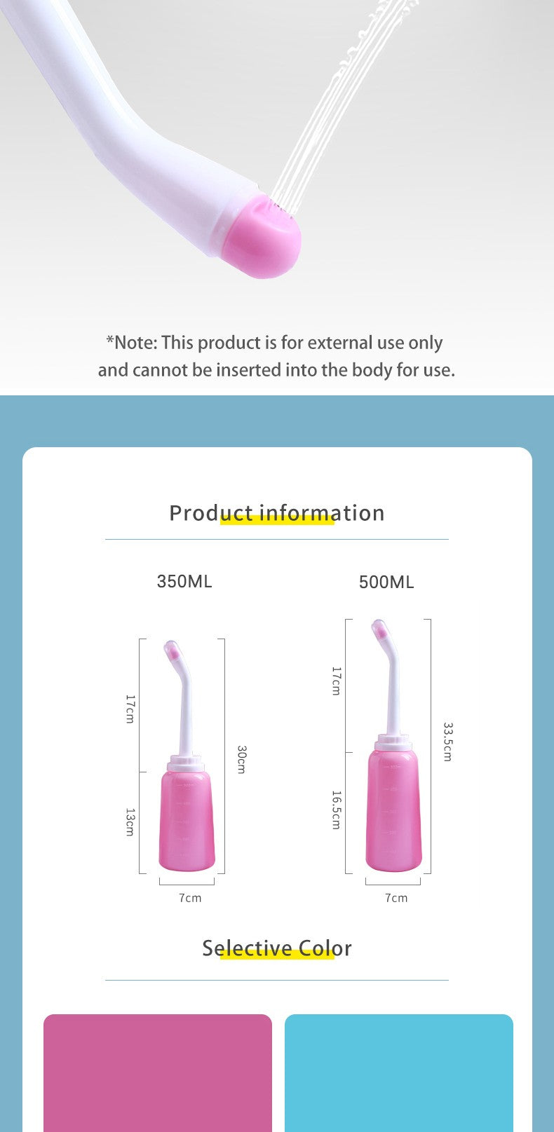 AquaBidé – Garrafa Portátil de Higiene 500ml