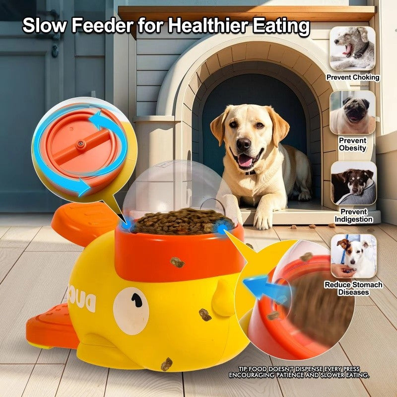 PetPlay Duck – Brinquedo Interativo e Dispensador Automático para Cães e Gatos