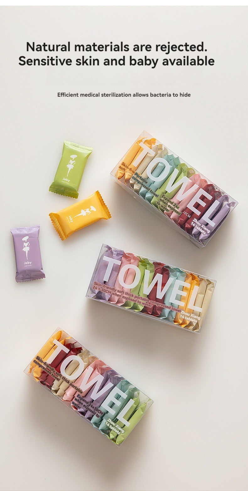 ToalhaPop – Toalha Comprimida Portátil de Uso Único