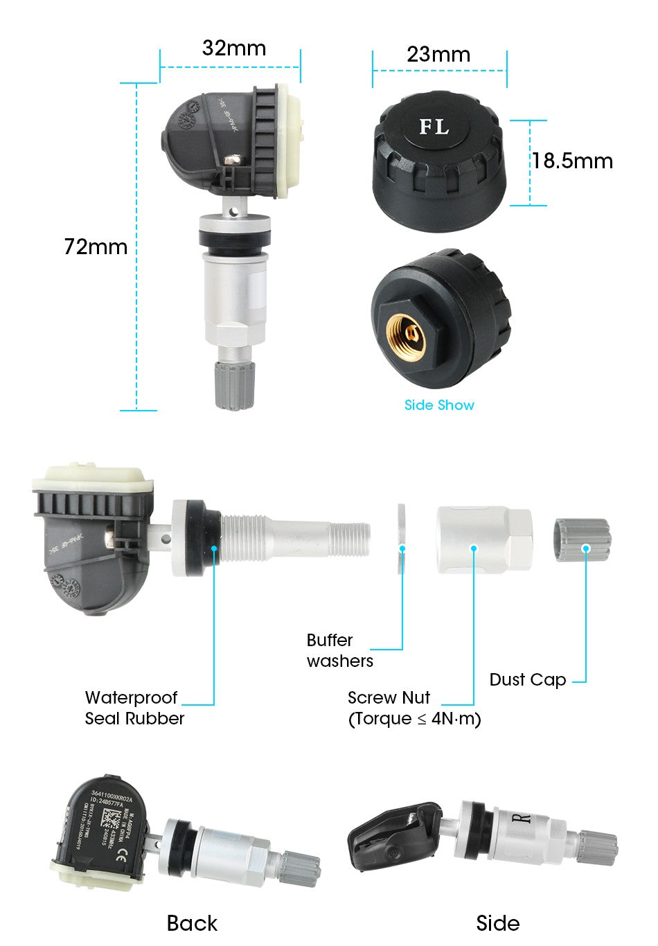 PressãoSegura TPMS – Monitor de Pressão com Alarmes Interno e Externo