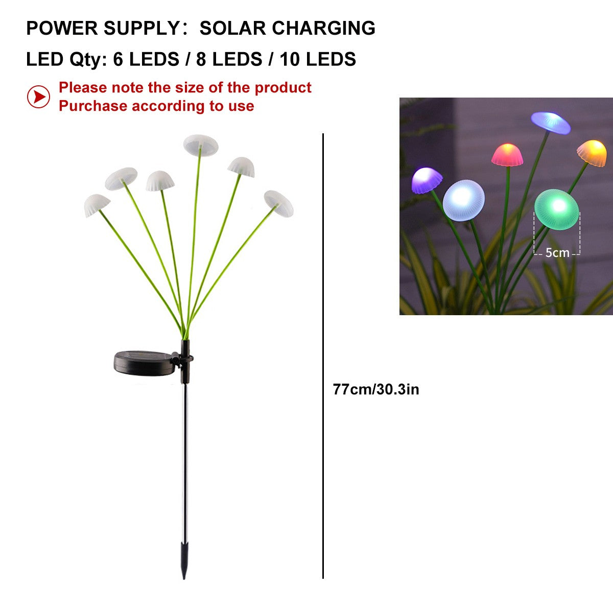 MushroomGlow Solar – Luminária LED Decorativa de Jardim