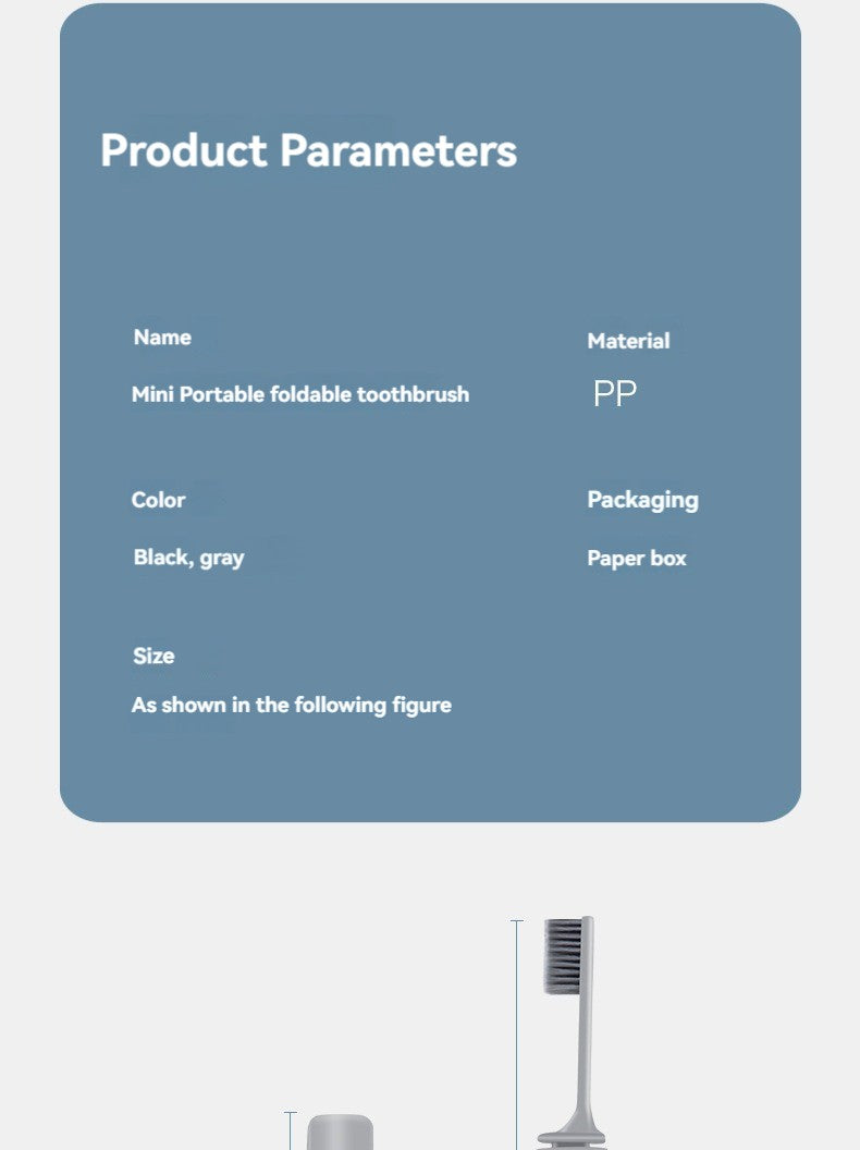 BrushGo Compact – Escova de Dente Dobrável para Viagens