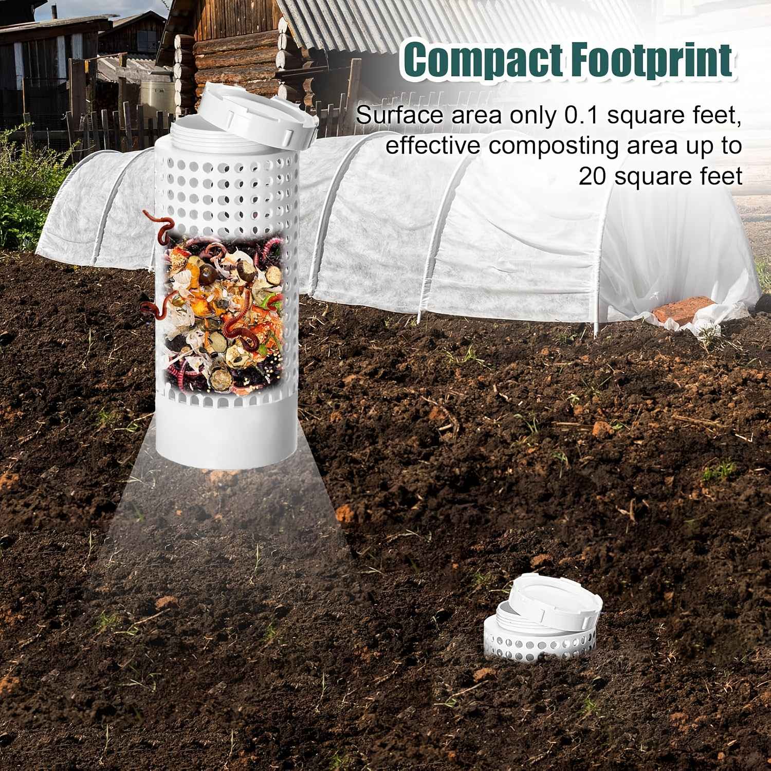 CompostaTubo Garden – Compostagem com Minhocas no Solo para Jardins e Gramados