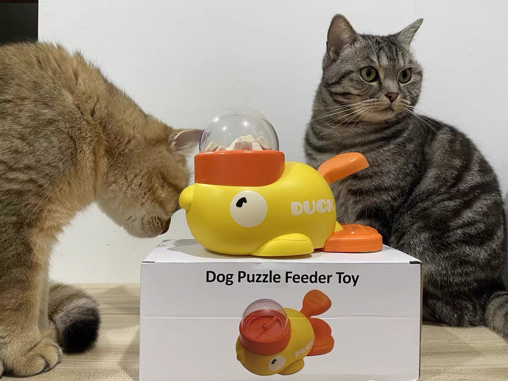 PetPlay Duck – Brinquedo Interativo e Dispensador Automático para Cães e Gatos