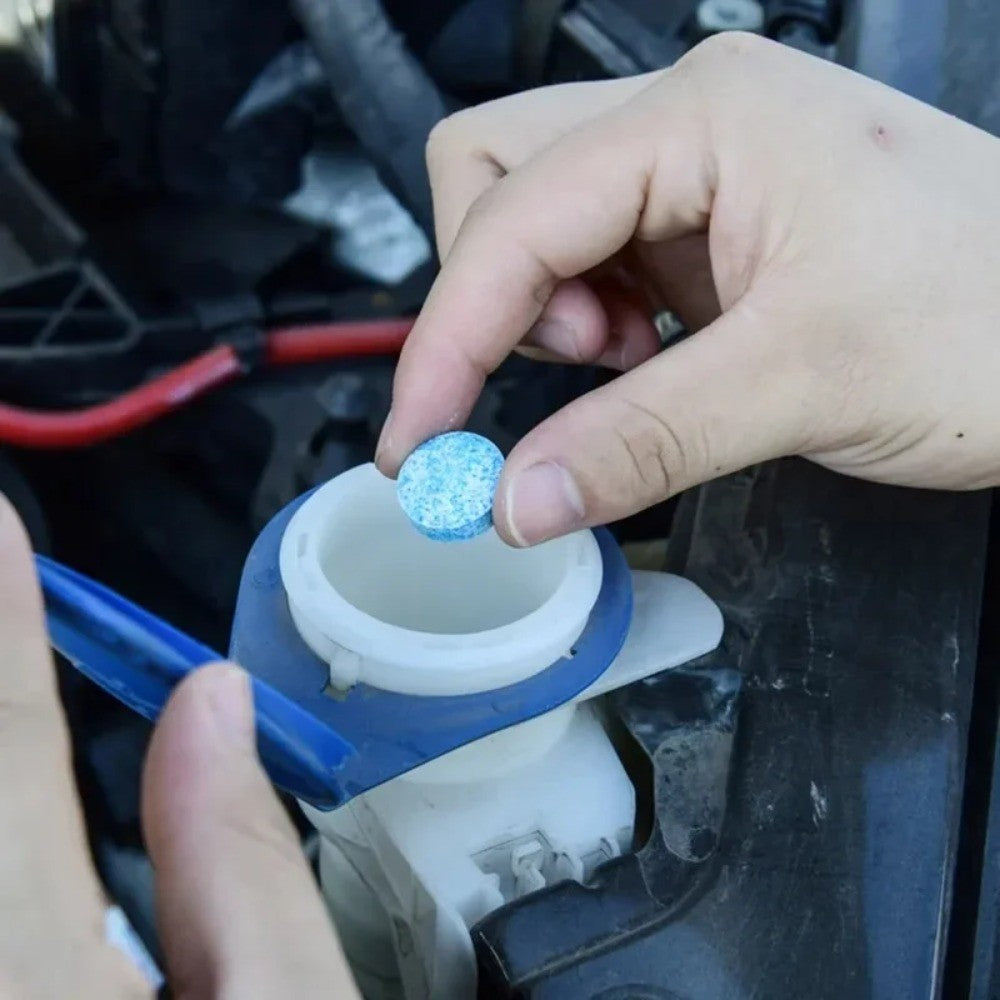 ClearView Tabs – Pastilhas Efervescentes para Para-brisa Cristalino