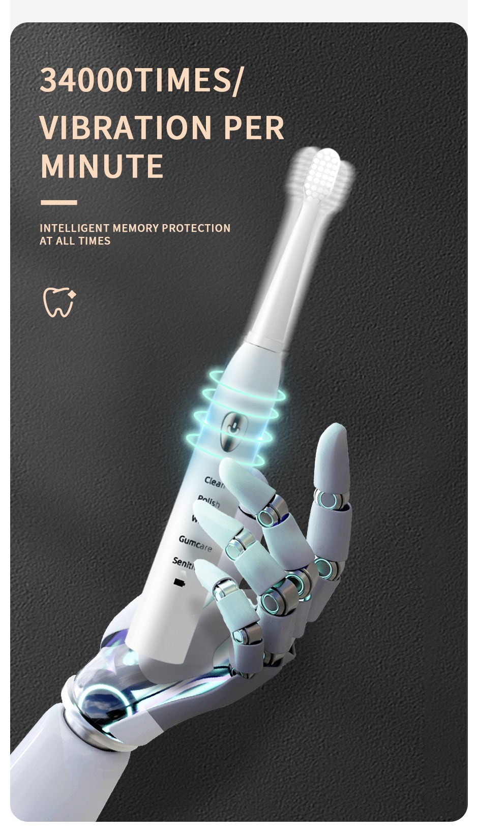 SonicGo – Escova de Dentes Elétrica de Viagem USB