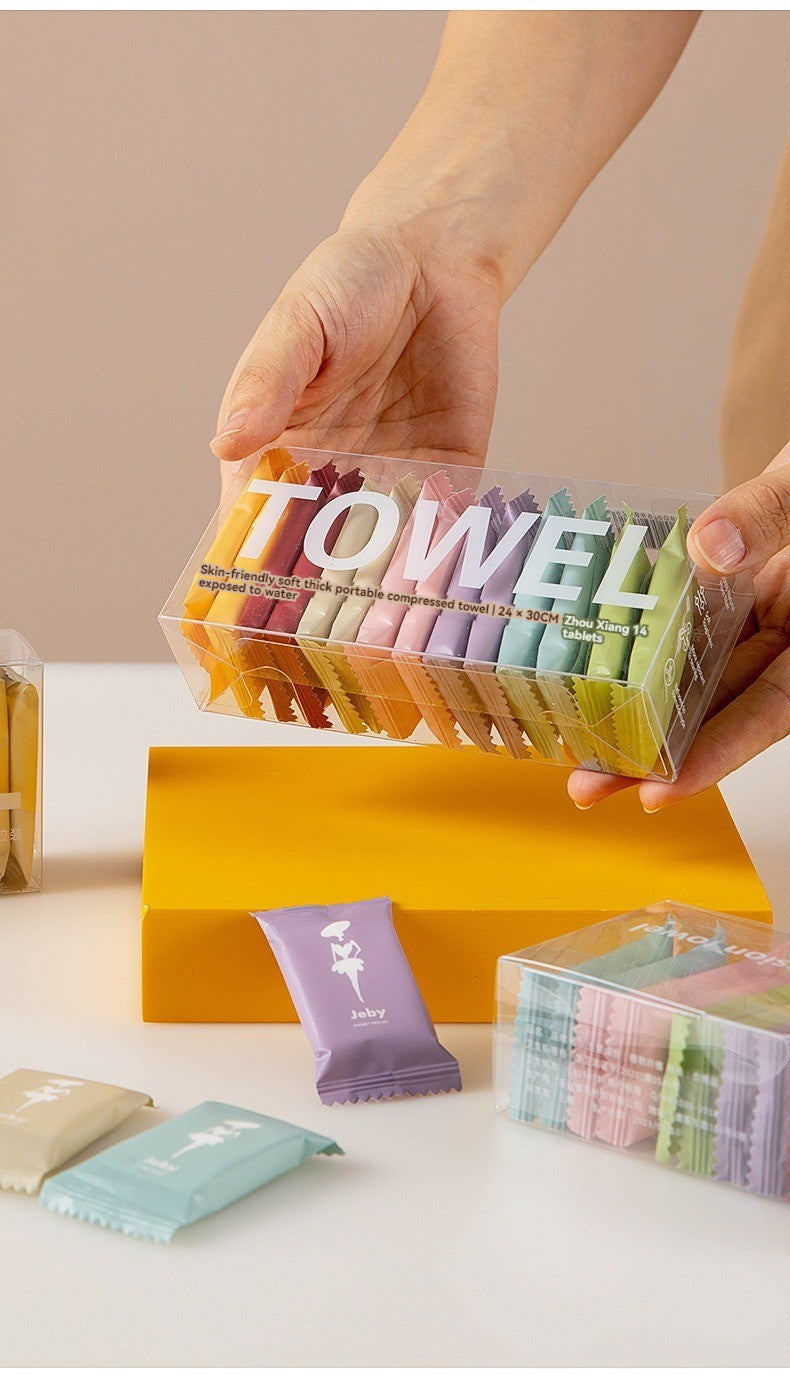 ToalhaPop – Toalha Comprimida Portátil de Uso Único