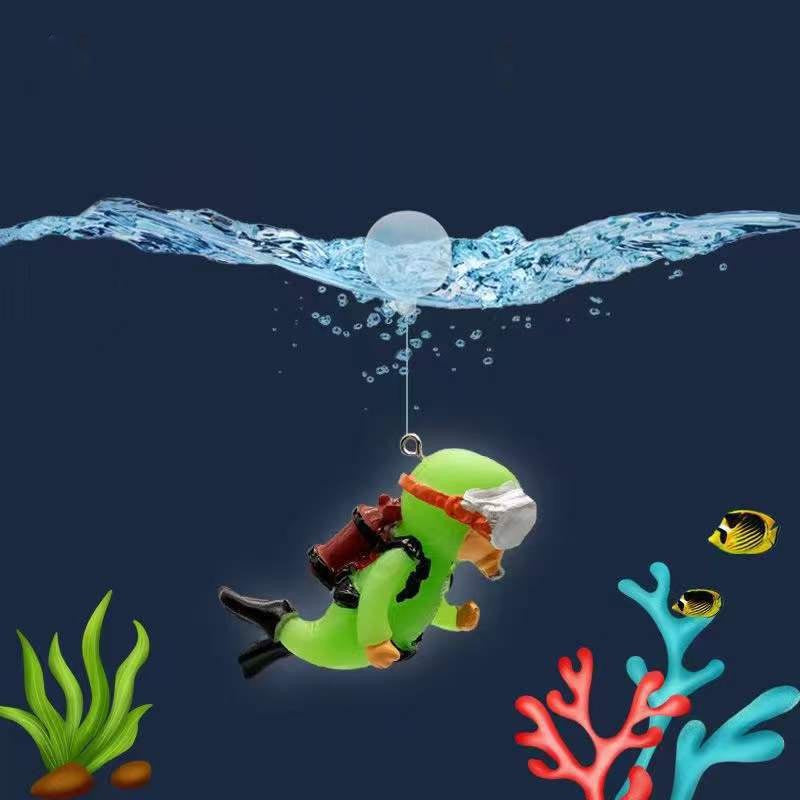Mini Mergulhador Aventura – Ornamento Flutuante para Aquário