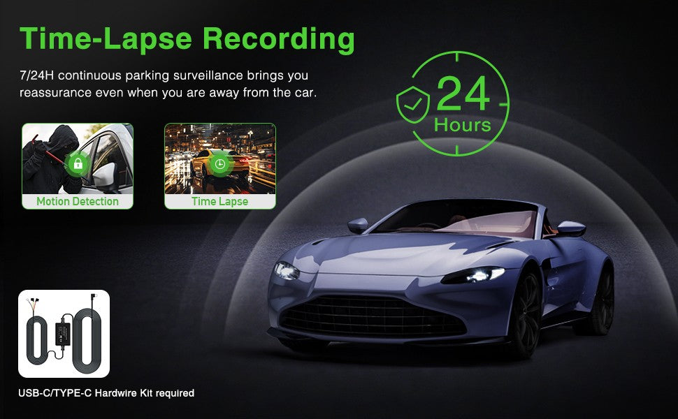 RoadVision 3X Cam – Dash Cam 3 Canais 1080P com Visão Noturna e Gravação Frontal + Interior | Gmaioxo